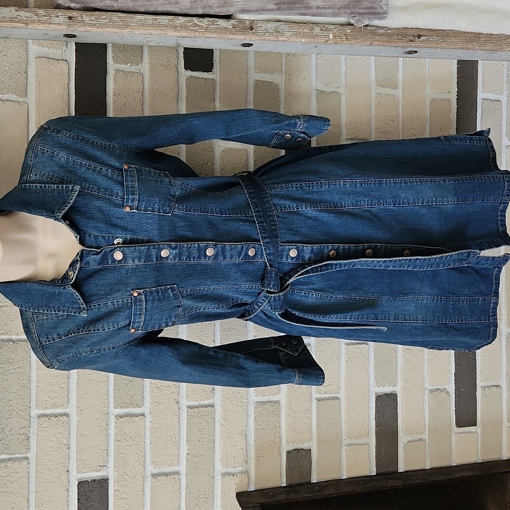 Old Navy Stetch Denim Shirtdress Sz 4